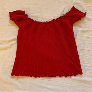 Brandy Melville Off the Shoulder Crop Top